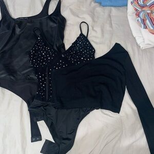 Black going out tops